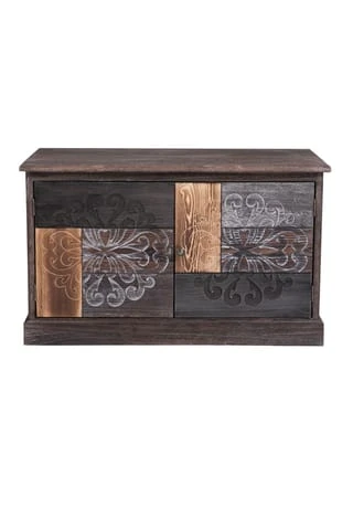 CARO-Möbel Schuhbank MARA Braun, Grau 2 CARO-Möbel Schuhbank MARA Braun, Grau – Bild 2