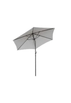 BUTLERS® SIESTA Sonnenschirm Mit Kurbel Ø180cm Hellgrau