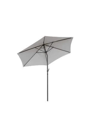 BUTLERS® SIESTA Sonnenschirm Mit Kurbel Ø180cm Hellgrau 1 BUTLERS® SIESTA Sonnenschirm Mit Kurbel Ø180cm Hellgrau