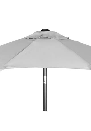 BUTLERS® SIESTA Sonnenschirm Mit Kurbel Ø180cm Hellgrau 5 BUTLERS® SIESTA Sonnenschirm Mit Kurbel Ø180cm Hellgrau – Bild 5