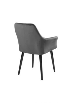 BUTLERS® VELVET Stuhl Samt 2er-Set Grau Grau -Wohn Esszimmer Geschaft unnamed file 2134