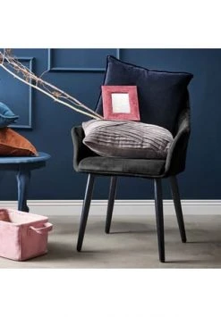 BUTLERS® VELVET Stuhl Samt 2er-Set Grau Grau -Wohn Esszimmer Geschaft unnamed file 2135