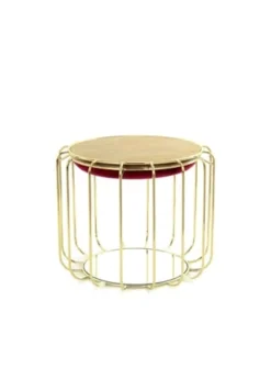Kayoom Beistelltische Beistelltisch / Pouf Comfortable 110 Rot / Gold