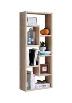 VCM. - My Home Holz Standregal Bücherregal Medienregal Aufbewahrung Raumteiler Deko Regal Vilo Gesamt: Breite 36cm, Höhe 92cm, Tiefe 15cm