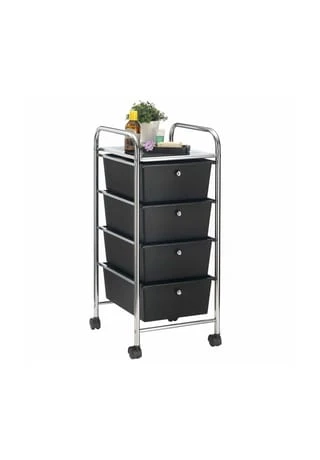 IDIMEX Rollcontainer Mit 4 Schubladen GINA Gesamt: Breite 33cm, Höhe 79cm, Tiefe 39cm 1 IDIMEX Rollcontainer Mit 4 Schubladen GINA Gesamt: Breite 33cm, Höhe 79cm, Tiefe 39cm