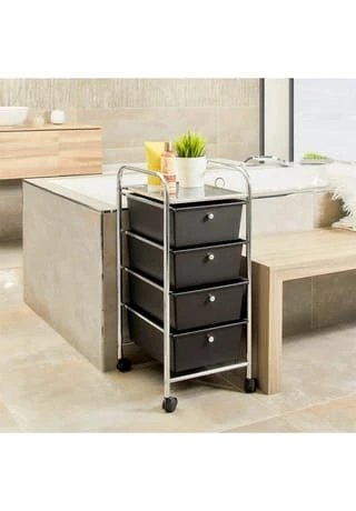 IDIMEX Rollcontainer Mit 4 Schubladen GINA Gesamt: Breite 33cm, Höhe 79cm, Tiefe 39cm 4 IDIMEX Rollcontainer Mit 4 Schubladen GINA Gesamt: Breite 33cm, Höhe 79cm, Tiefe 39cm – Bild 4