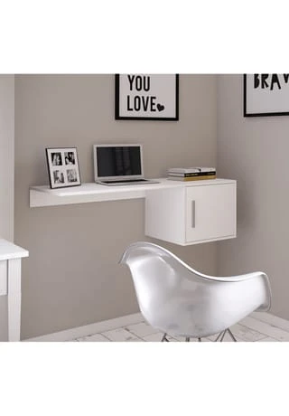 VCM. - My Office Holz Hänge Schreibtisch Wandschreibtisch Computertisch Wandmontage Homis Gesamt: Breite 110cm, Höhe 36cm, Tiefe 45cm 2 VCM. - My Office Holz Hänge Schreibtisch Wandschreibtisch Computertisch Wandmontage Homis Gesamt: Breite 110cm, Höhe 36cm, Tiefe 45cm – Bild 2