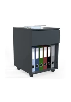 VCM. - My Office Rollcontainer Beistellcontainer Bürocontainer Rollen Rollbar Dalosa 1 Schublade Anthrazit