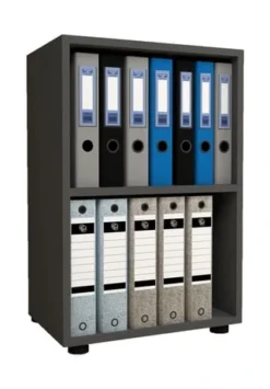 VCM. - My Office Holz Büro Stand Regal Bücher Ordner Aktenregal Ordnerregal Bücherregal Ulas 2f Gesamt: Breite 49cm, Höhe 74cm, Tiefe 32cm