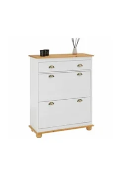 IDIMEX Schuhkipper In Weiß/braun, 2 Klappen COLMAR Weiß/ Braun