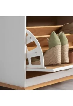 IDIMEX Schuhkipper In Weiß/braun, 2 Klappen COLMAR Weiß/ Braun -Wohn Esszimmer Geschaft unnamed file 936